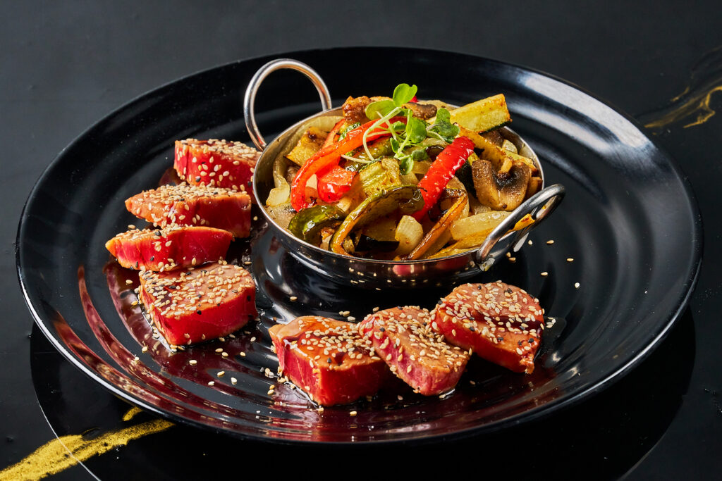 Blackened Tuna Steak Fish Kosher Restaurant Miami Beach Miris Cafe 41st Street
