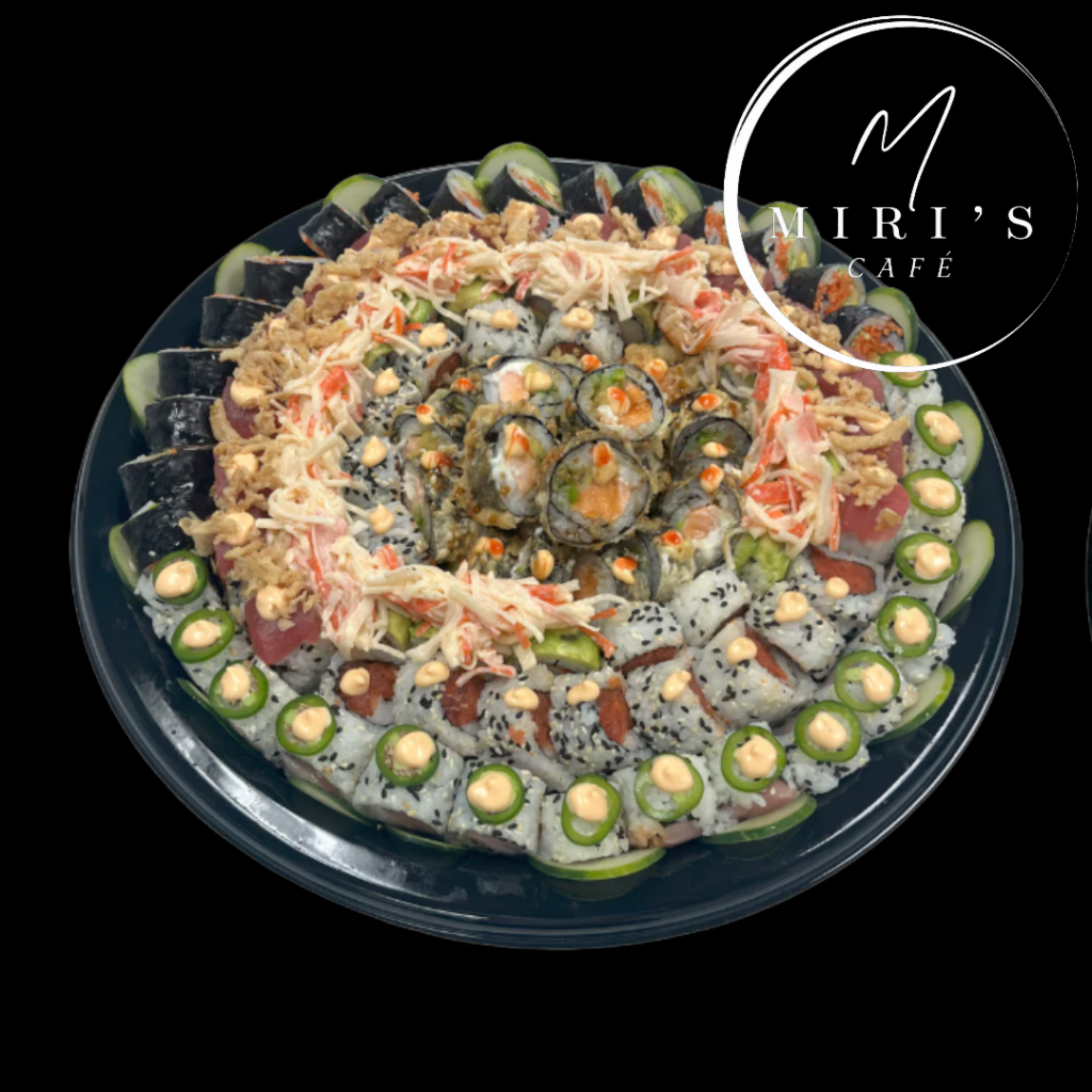 Sushi Prime Platter 12 Rolls 96 Pieces Kosher Sushi Miami Beach Miris Cafe Restaurant