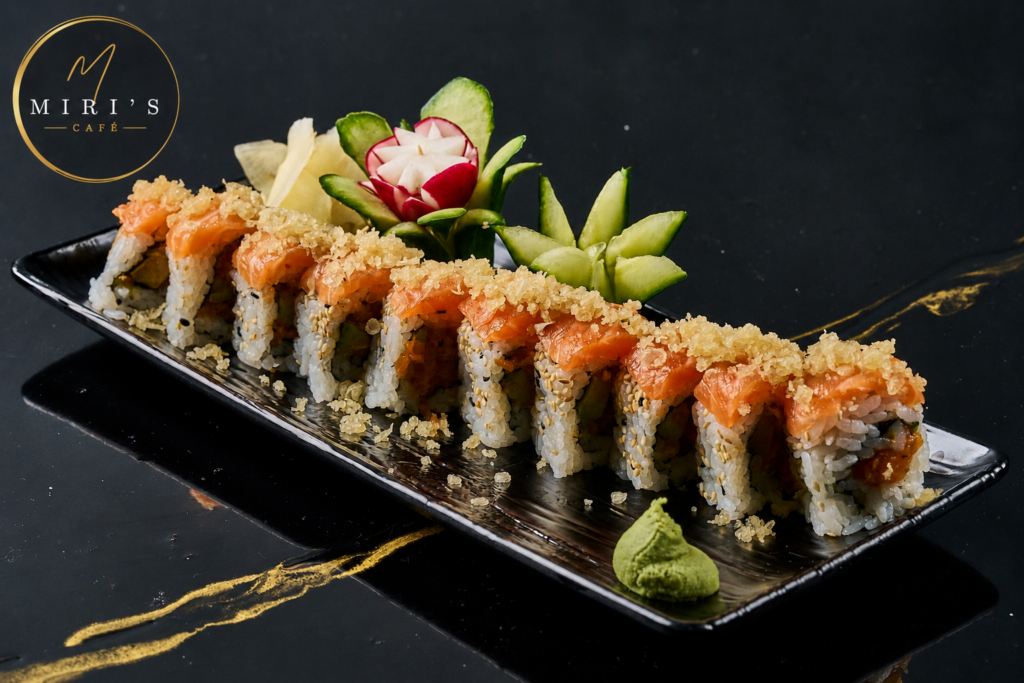 Spicy Crunchy Salmon Roll at Miri's Cafe kosher restaurant in Miami Beach